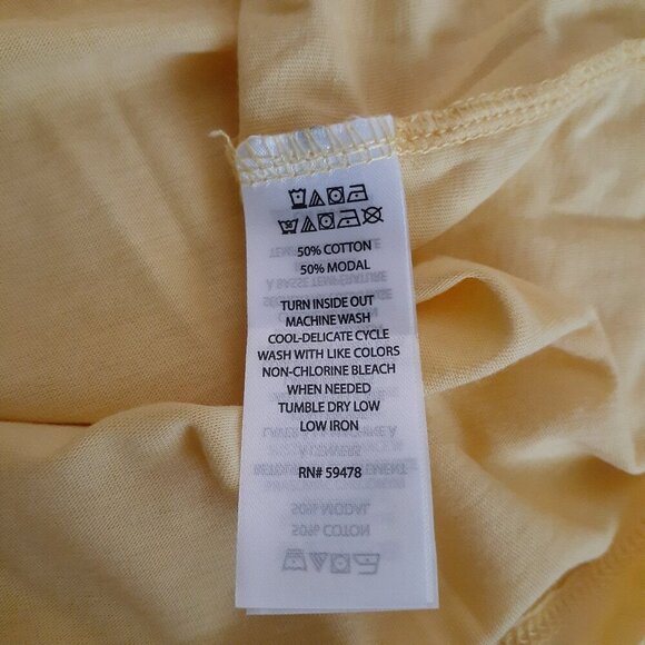 Joie Women's Size Medium Butter Yellow Cotton Modal Blend Scoop Neck T-Shirt - Picture 4 of 8
